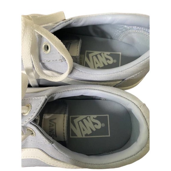 Vans Ward Womens Size 9.5 Wide Shoes Sneakers Casual Low Tops Chambray Blue - Picture 7 of 7